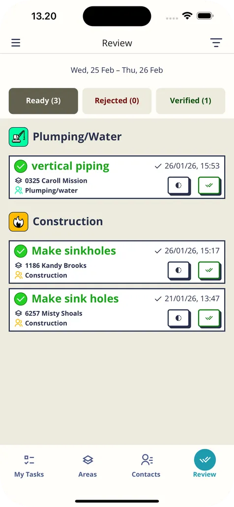 Taso Planner mobile task review